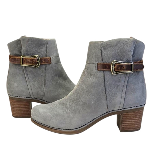 Dansko Hartley Grey Nubuck Boots GUC Size 40 US 9.5/10   S3876 - Picture 1 of 12